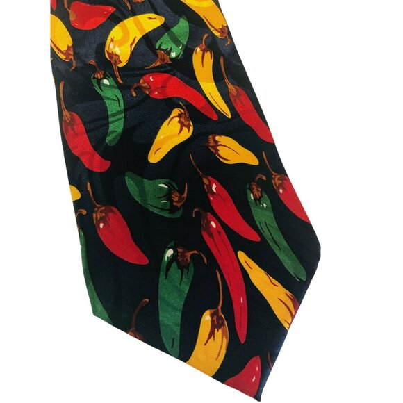 Colorful Showtime Chili Pepper Holt Design Necktie Polyester - Picture 2 of 4